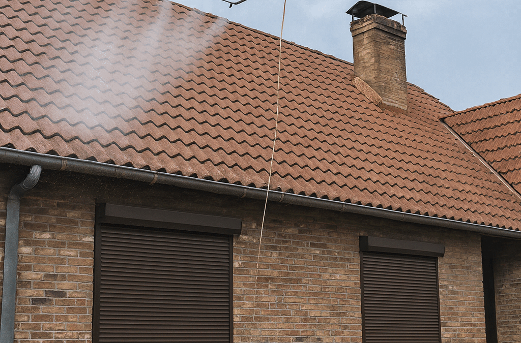 Démoussage de toiture à Wanfercée-Baulet (Charleroi)