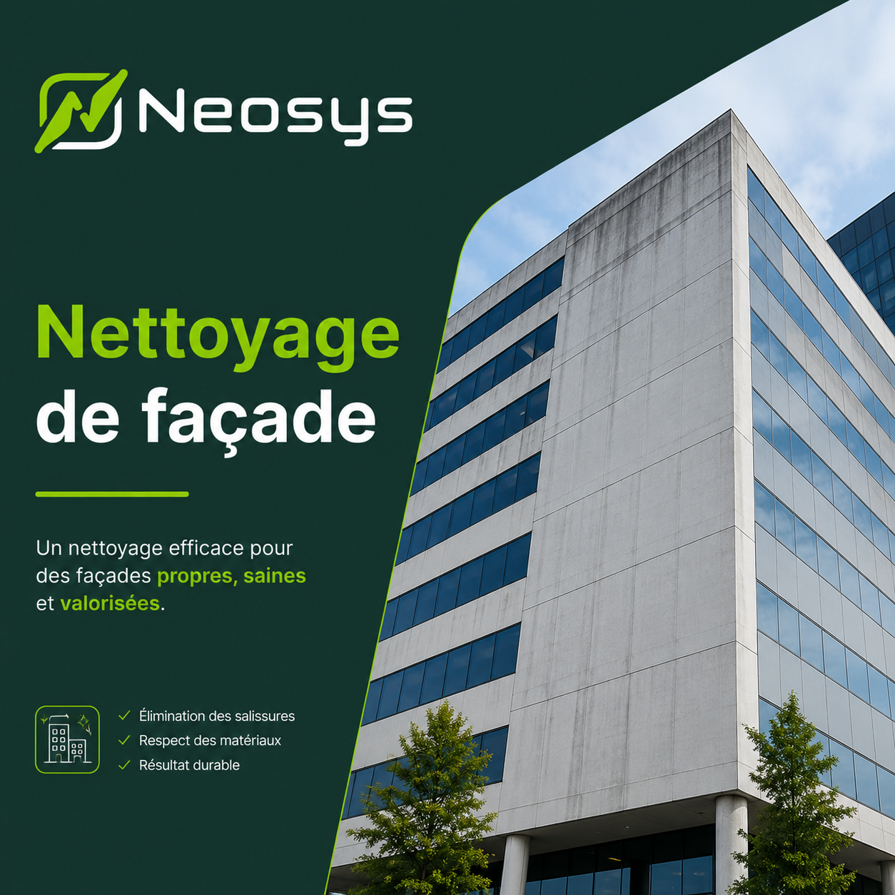 Neosys - Nettoyage de facade par drone