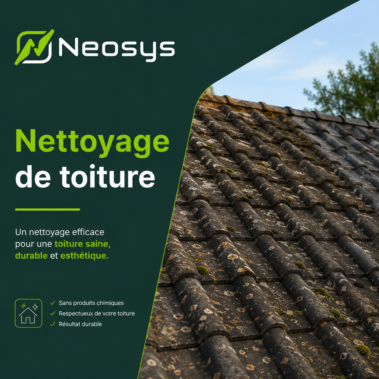 Neosys - Nettoyage toiture par drone