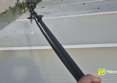 Nettoyage de panneaux solaires par drone et d’une pergola à Bouffioulx