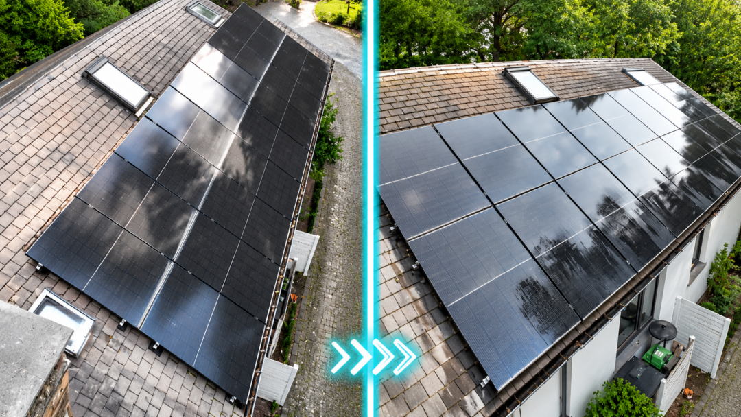 Nettoyage de panneaux solaires par drone à Montigny-le-Tilleul