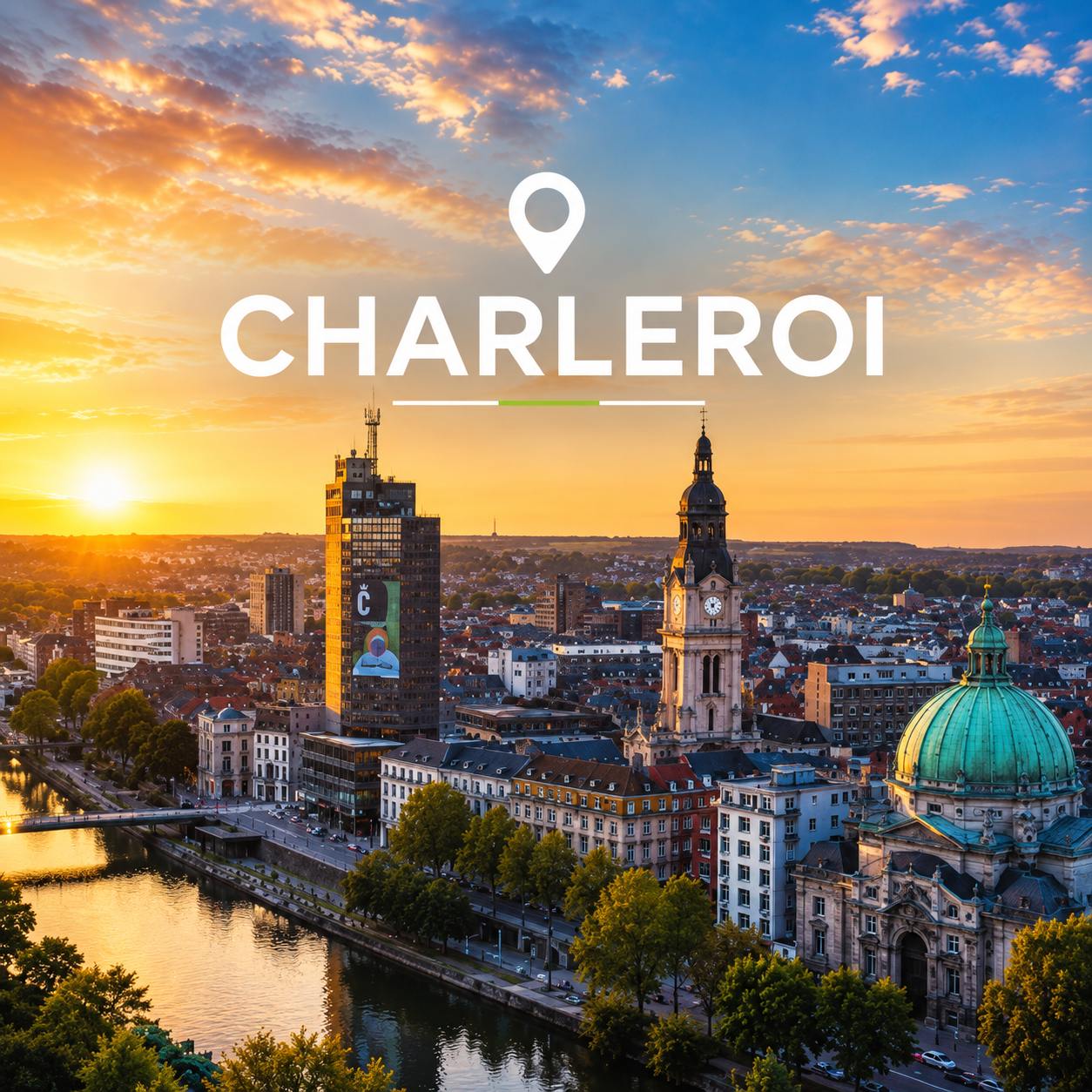Nettoyage par drone à Charleroi